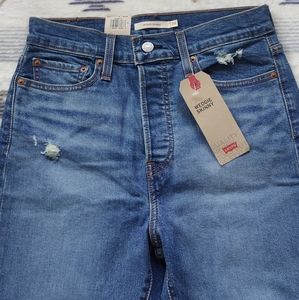 Levi's Wedgie Skinny jeans, distressed medium blue, size 8 W, NWT
